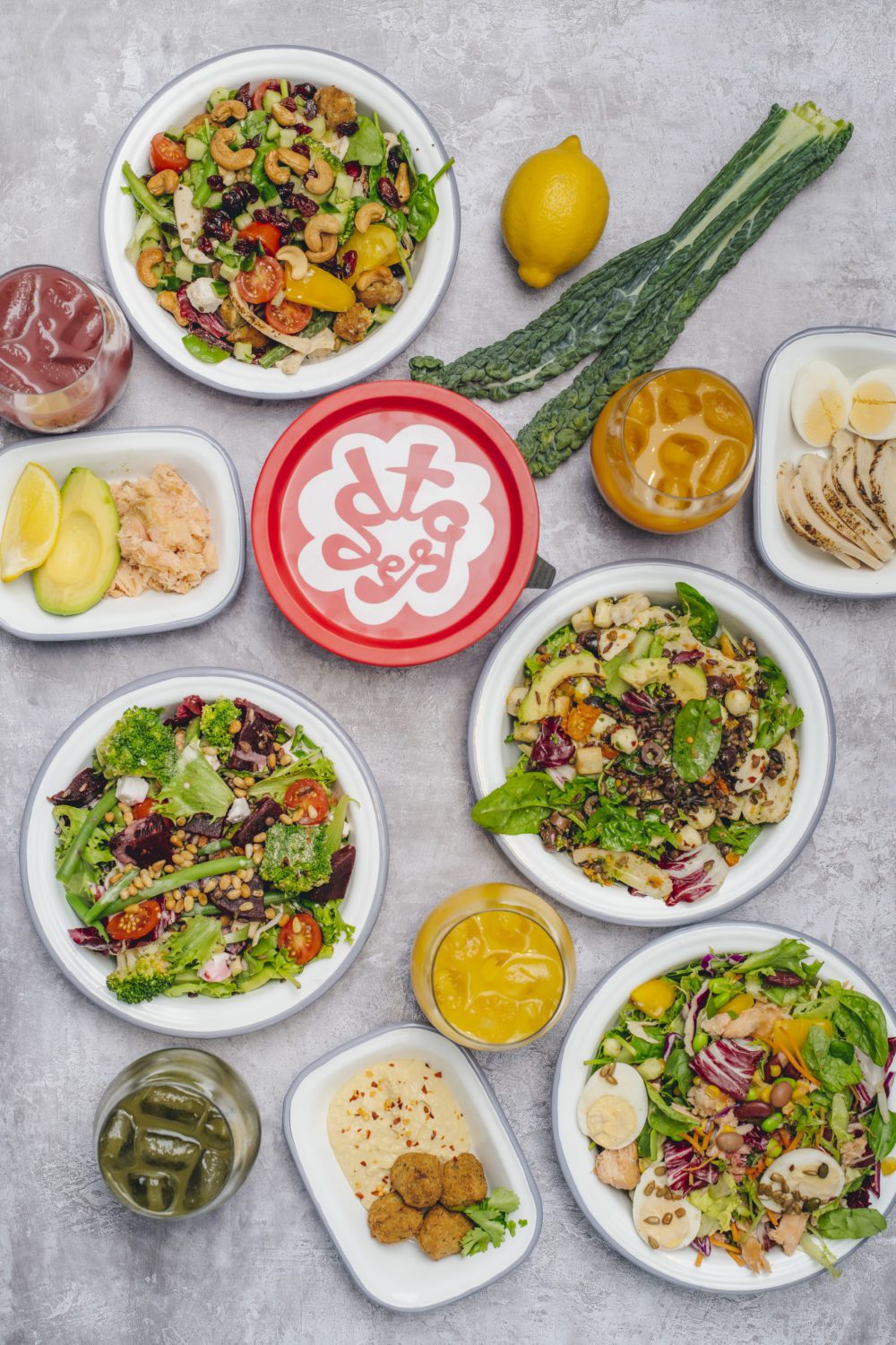 A selection of healthy dishes at Tossed
